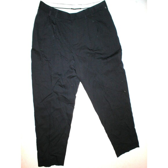 New Womens Black Navy Blue Designer Elie Tahari Linen Pants 28 X 25.5 Crop Capri - Picture 1 of 3